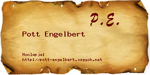 Pott Engelbert névjegykártya